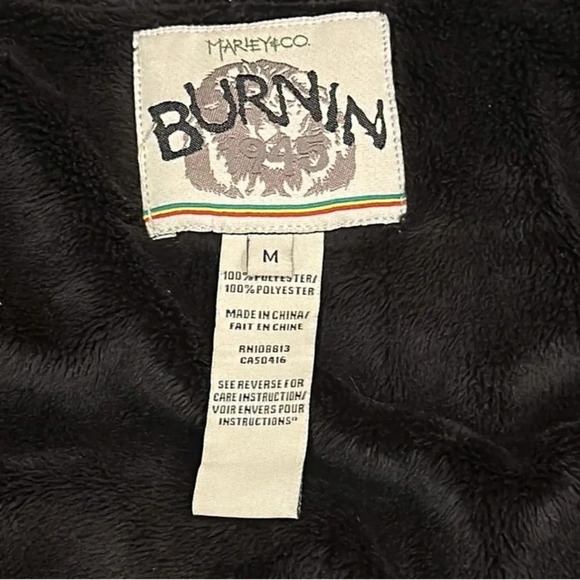 Vintage 90s Bob Marley Burnin Puffer Vest Men’s - Picture 7 of 9